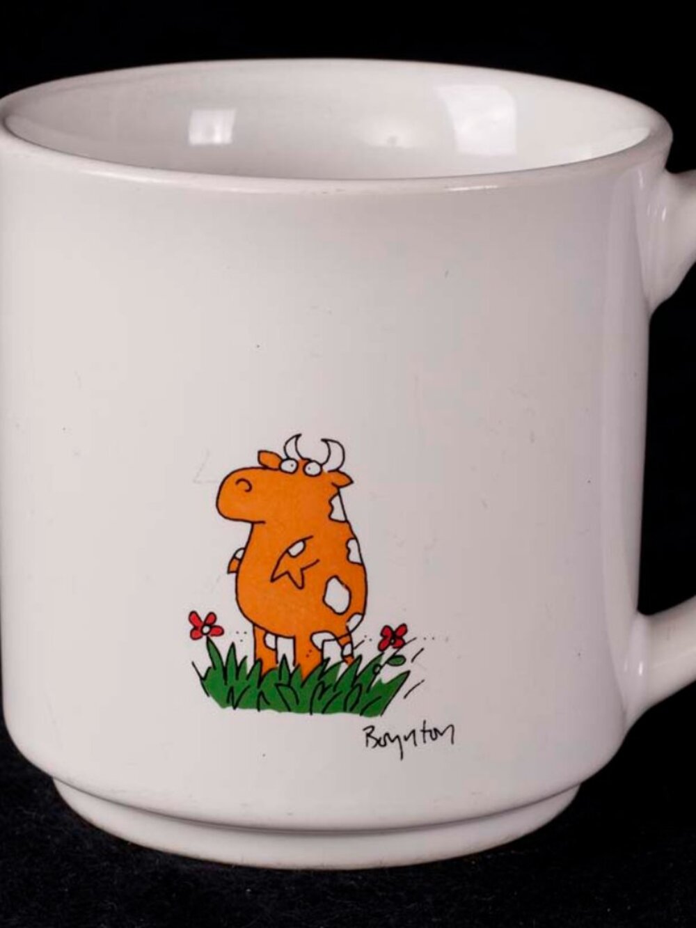Vintage Sandra Boynton Cow Cup Mug To Someone Who Is Outstanding In The Field